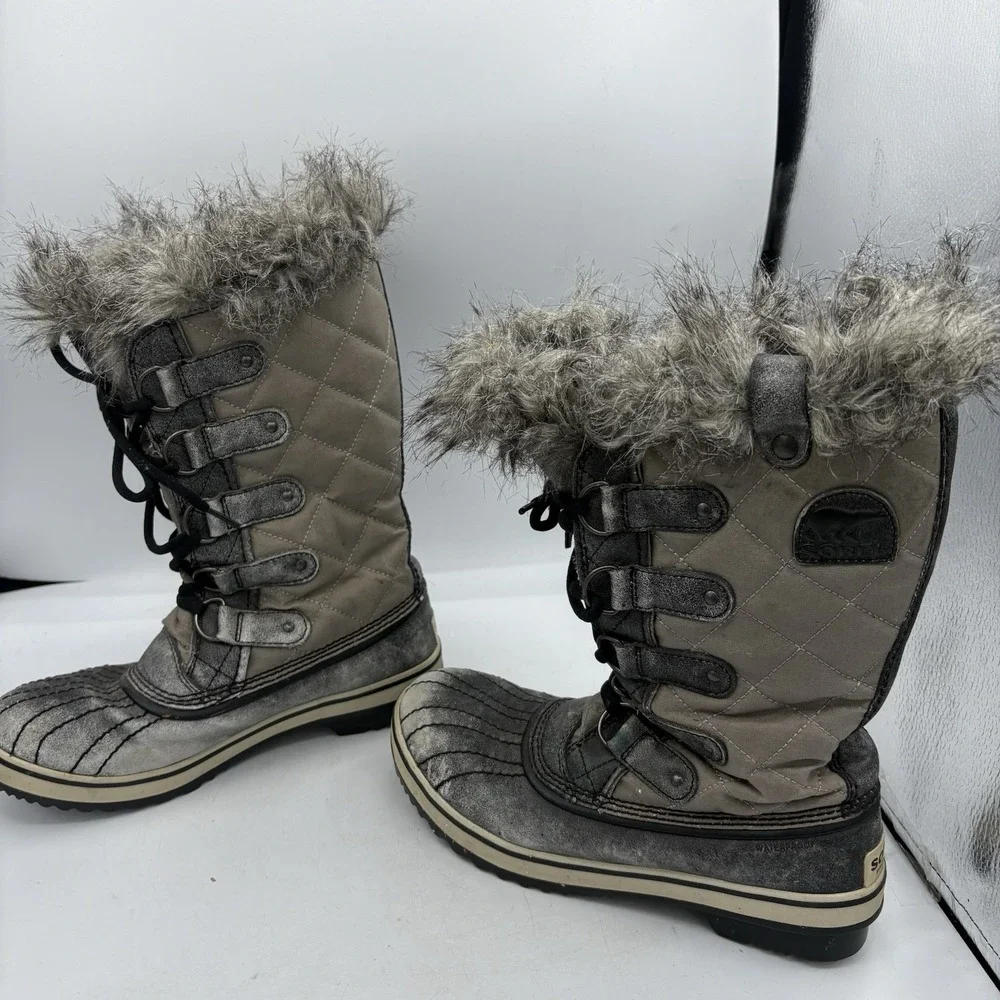 Sorel Boots Womens Size 7 Tofino II Waterproof Winter Snow Leather Upper Distres
